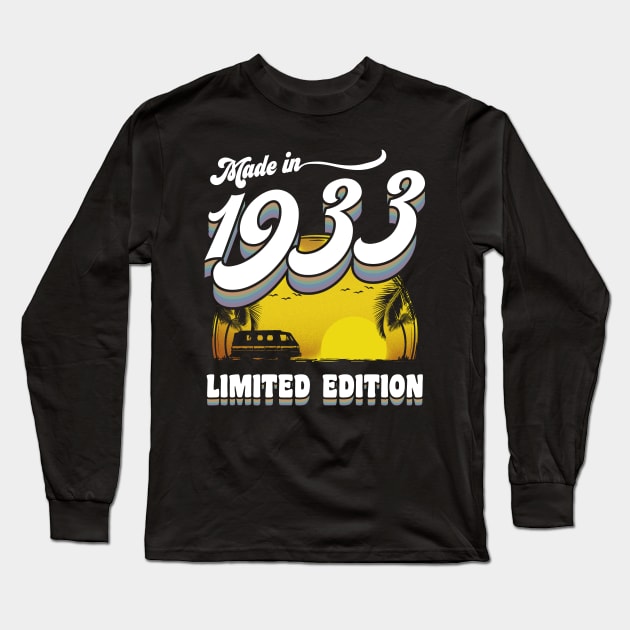 Made in 1933 90th Birthday Gift 90 Years Old 90th Birthday Long Sleeve T-Shirt by KsuAnn